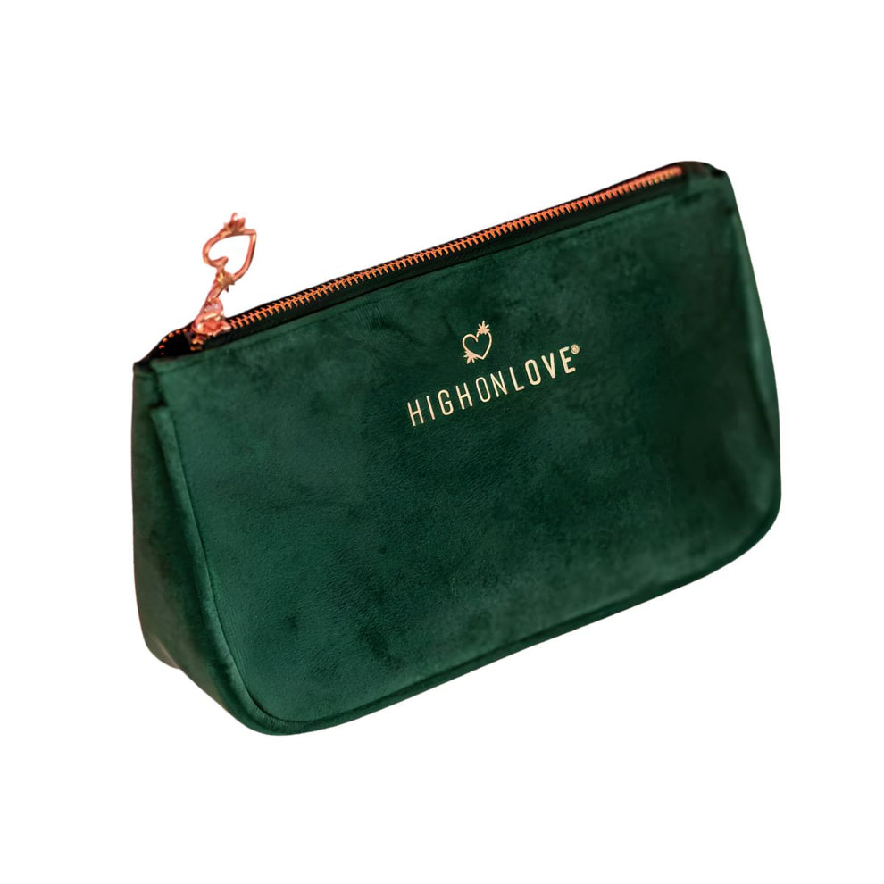 High On Love: Green Velvet Pouch